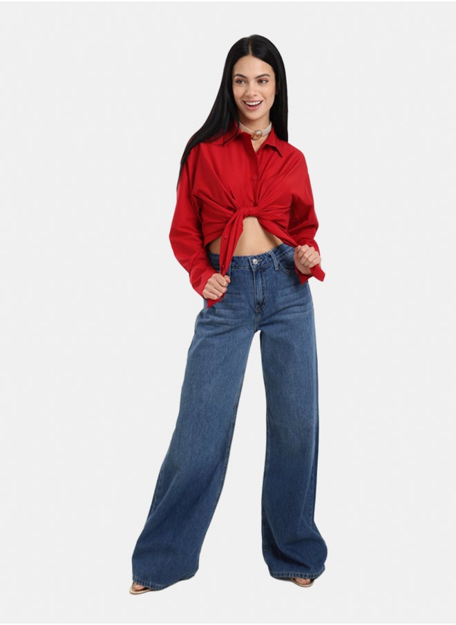 Clue Wide Leg High Waist Jeans  - Image 4