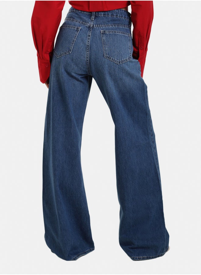 Clue Wide Leg High Waist Jeans  - Image 3