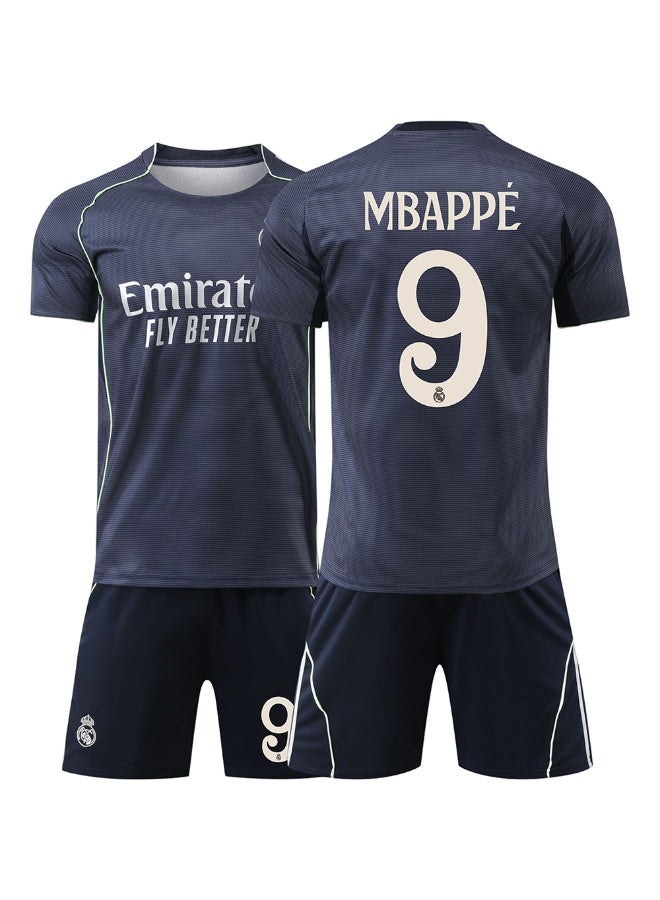 Real Madrid 2025-2026 Real Madrid football uniform #9 MBAPPE football jersey shorts suit children's size and adult size, a gift for fans and friends - Image 1