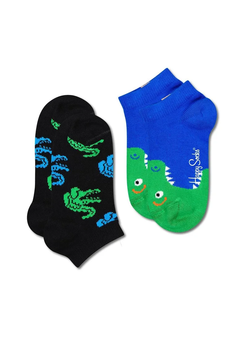 Happy Socks 2-PACK KIDS CROCODILE LOW SOCKS