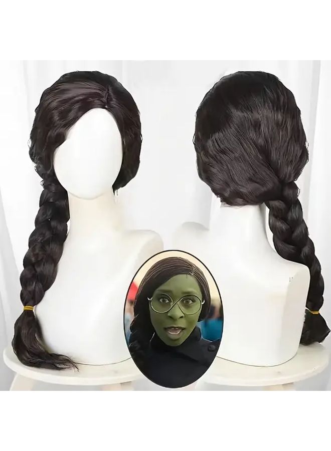 Dark Brown 28 Inch Heat Resistant Synthetic Wig For Halloween Party Role Play - Image 3