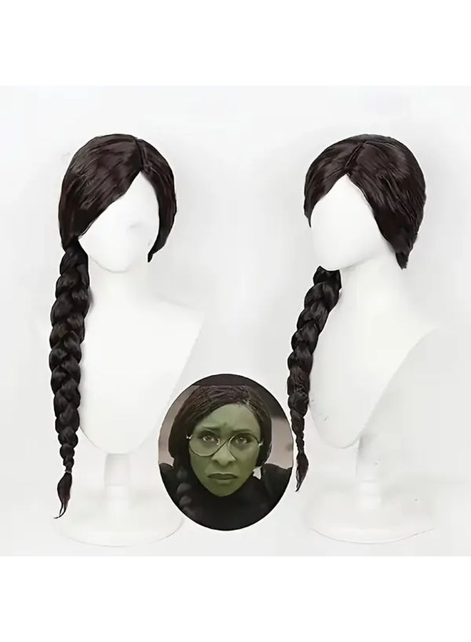 Dark Brown 28 Inch Heat Resistant Synthetic Wig For Halloween Party Role Play - Image 2