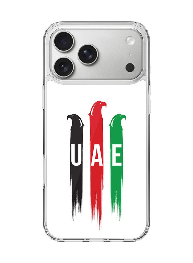 Stylizedd Classic Clear MagSafe Case for iPhone 17 Pro Max , Hybrid Soft Case Flexible Edges Anti Drop TPU PC Gel Thin Transparent Cover [ Designed for iPhone 17 Pro Max ] - UAE Falcons