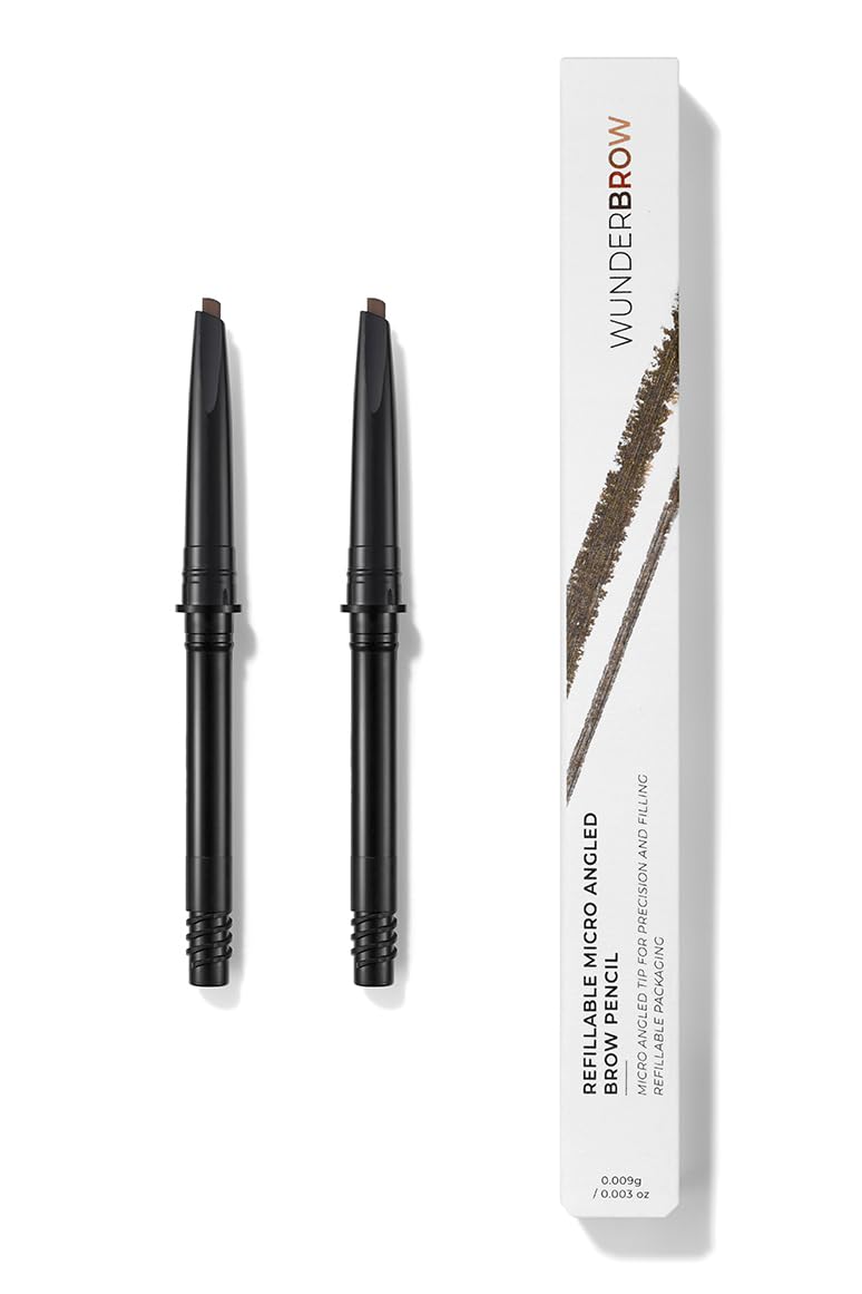 WUNDERBROW Micro-Sculpt Refillable Brow Pencil Refills, Includes 2 Refillable Cartridge's (Black/Brown) - Image 1