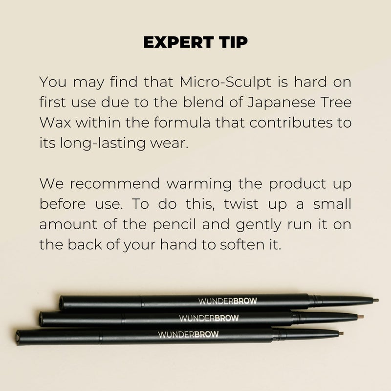 WUNDERBROW Micro-Sculpt Refillable Brow Pencil Refills, Includes 2 Refillable Cartridge's (Black/Brown) - Image 2