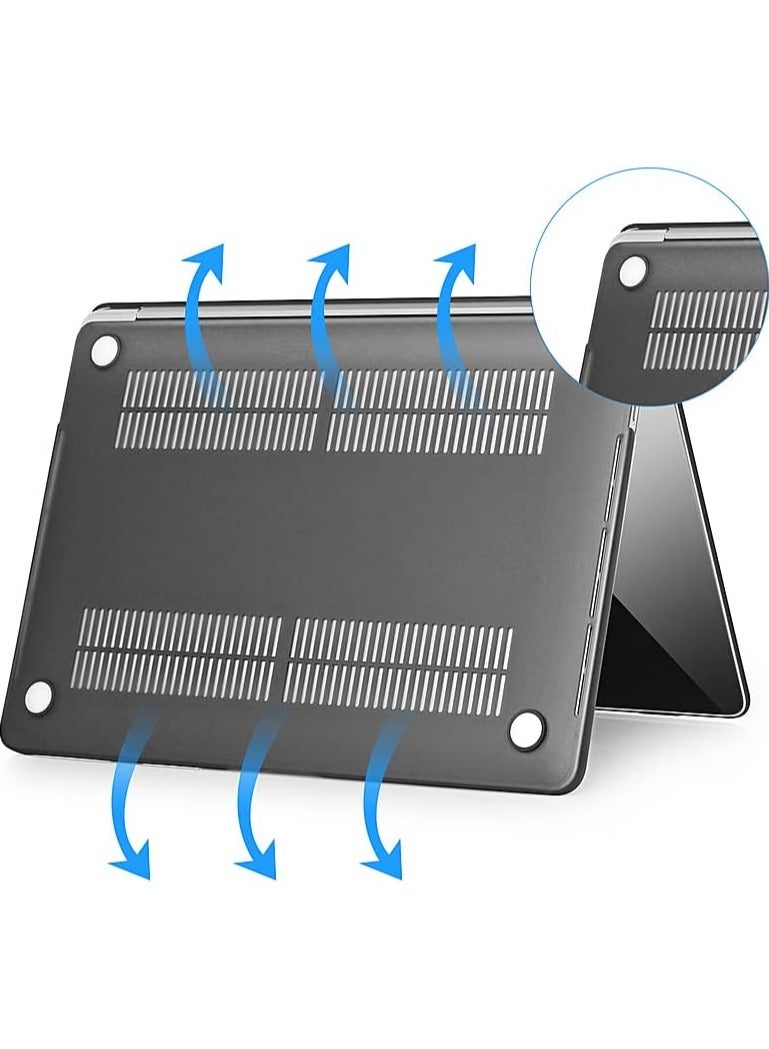 متوافق مع حافظة MacBook Pro مقاس 14 بوصة إصدار 2023 2022 2021 M3 A2918 A2992 M2 A2779 M1 A2442 Pro Max Chip مع Touch ID، غطاء حماية من البلاستيك الصلب - أسود - Image 4
