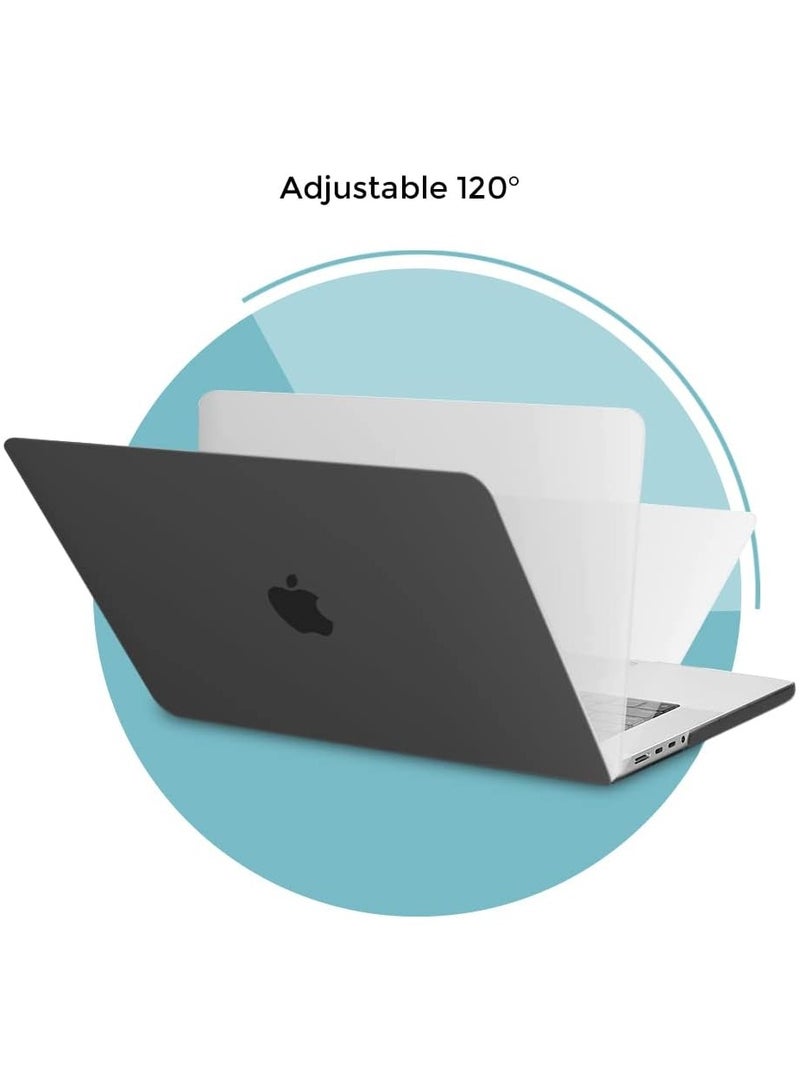 متوافق مع حافظة MacBook Pro مقاس 14 بوصة إصدار 2023 2022 2021 M3 A2918 A2992 M2 A2779 M1 A2442 Pro Max Chip مع Touch ID، غطاء حماية من البلاستيك الصلب - أسود - Image 2