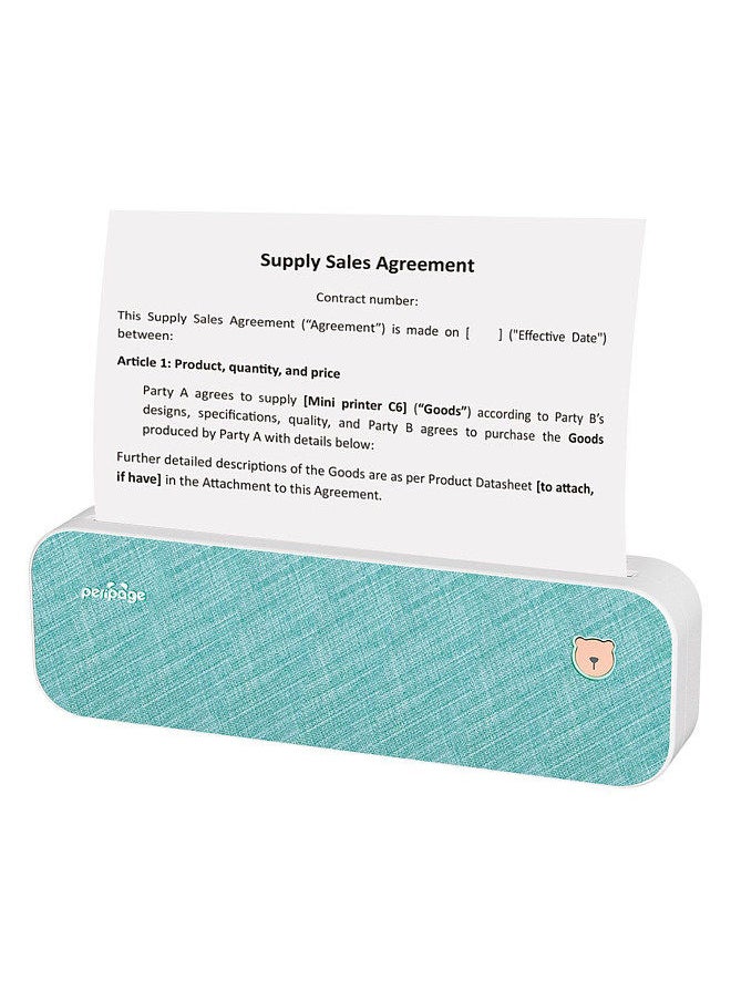 PeriPage A4 Paper Printer Direct Thermal Transfer Wirless Printer Mobile 210mm USB BT Connection with 1 Roll Thermal Paper Support 2"/3"/4" Paper Width Printing PDF File Webpage Contract Picture  - Image 1