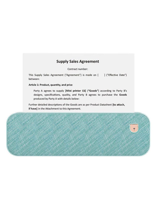 PeriPage - A4 Paper Printer Direct Thermal Transfer Wirless Printer Mobile 210mm USB BT Connection with 1 Roll Thermal Paper Support 2"/3"/4" Paper Width Printing PDF File Webpage Contract Picture - Image 1