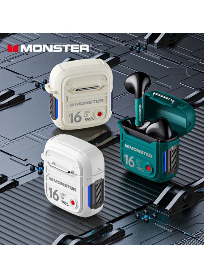 Monster Airmars XKT16 Wireless Headphones Bluetooth Earphones Low Latency Noise Reduction Headphones Large Battery Capacity for Sports Games Headset Lvory - Image 5