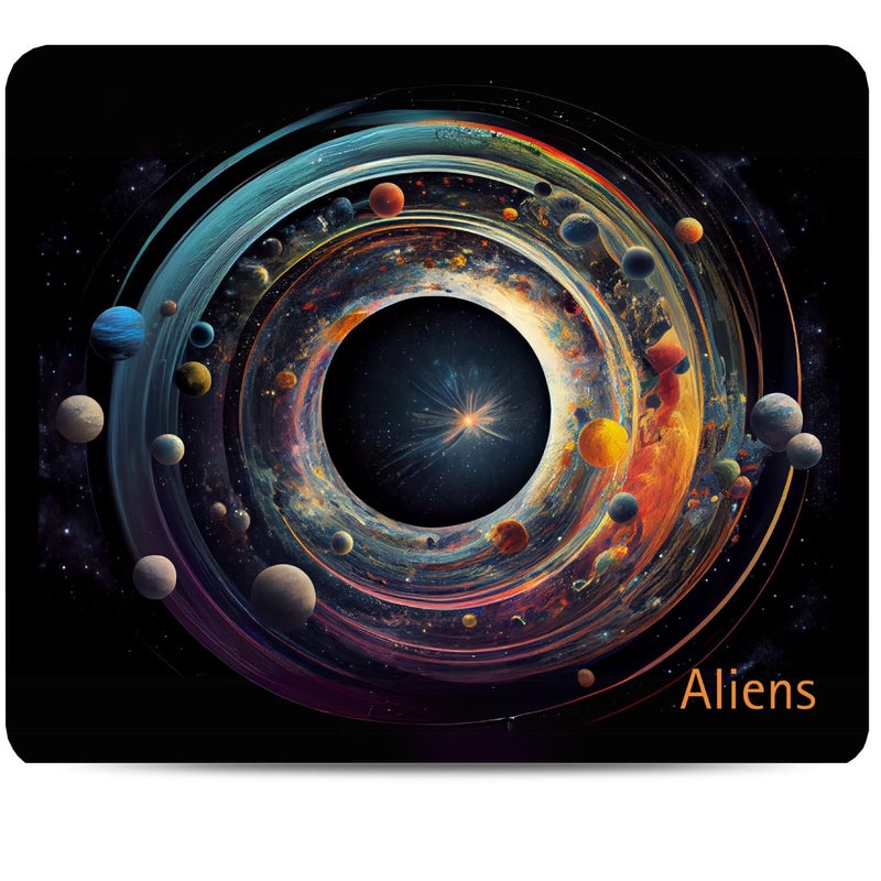 Aliens Mouse Pad for Computer, Laptop, Smooth Premium Cloth Surface, Non-Slip Rubber Base, Speed and Precision Operation Compatible with Laser and Optical Mouse, Gaming, Office, Home 230x190mm (SP-14) - Image 1