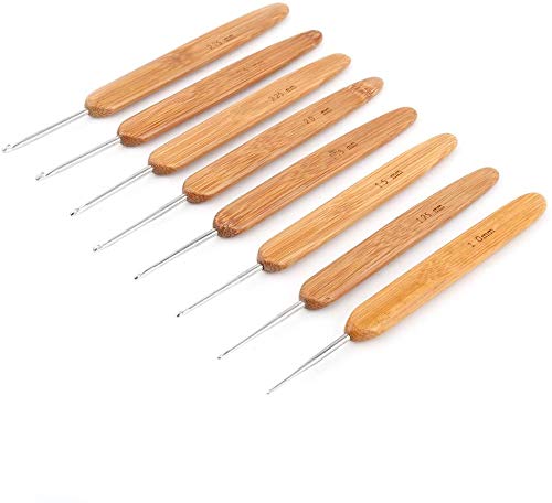 JERN 20 Pcs Bamboo Crochet Hooks Kit with Case - Image 4