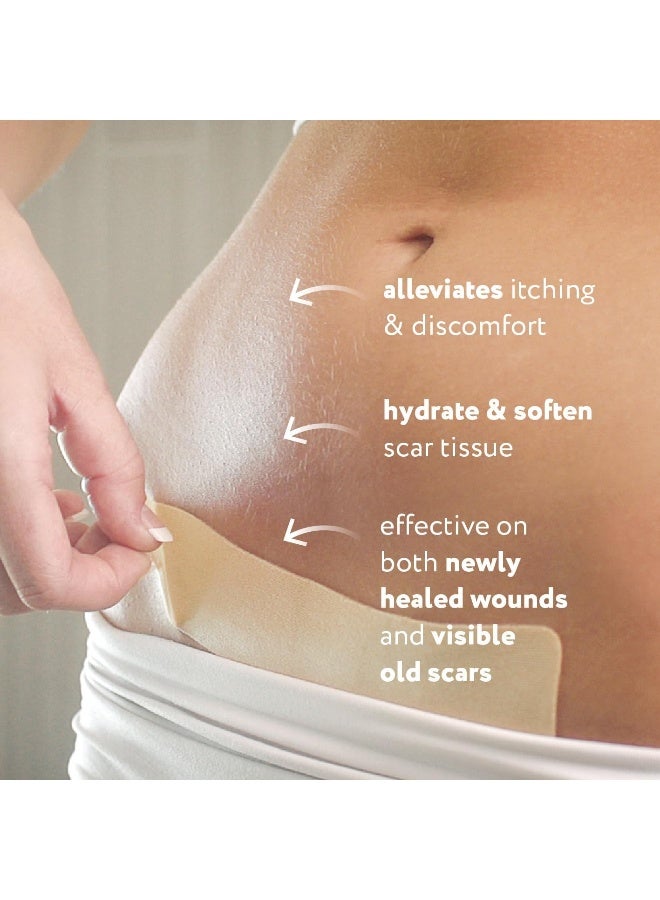 SCARAWAY C-Section Scar Treatment Silicone Adhesive Soft Fabric 4-Sheets Strips (7x1.5in) - Image 4