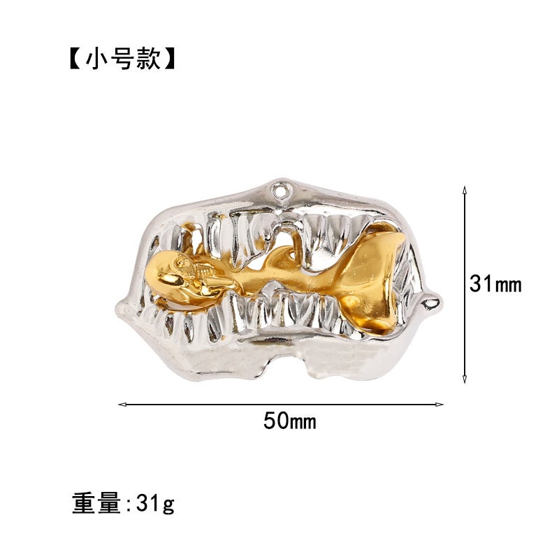 [Small Size] Zinc Alloy Unlock Kong Ming Lock Magic Alloy Educational Toys Nine-Chain Intelligence Unlock Ring Buckle - Image 1