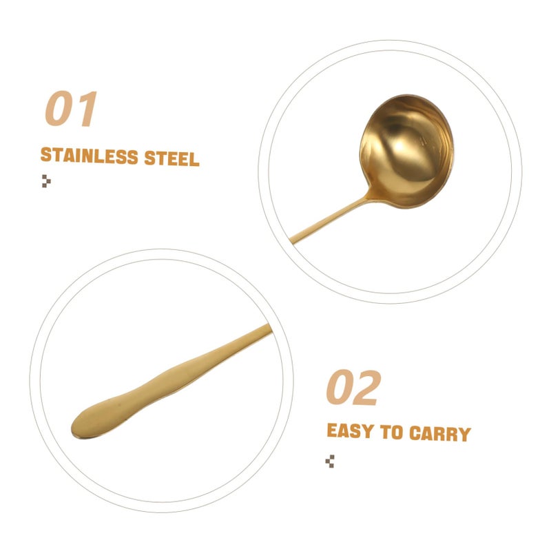 Stainless Steel Soup Ladle Long Handle Serving Spoon For Soup Chili Stew 10 22 Inch - Image 4