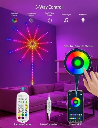 Ttt RGB Firework LED Wall Lamp