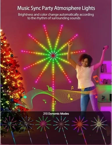 Ttt RGB Firework LED Wall Lamp