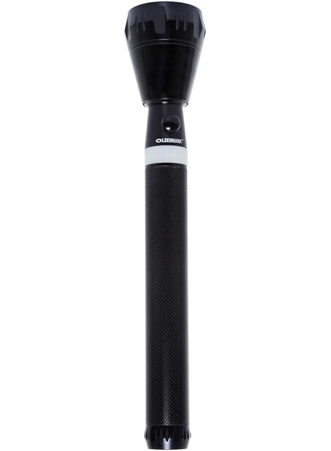 Olsenmark Rechargeable LED Flashlight with Night Glow Super Bright High Power LED Ni CD Battery 1500 Distance Range Powerful Torch for Camping Hiking Trekking Outdoor. - Image 2