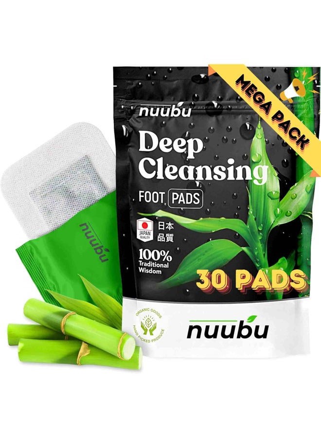 nuubu لصقات القدم (30 لاصق) ، وسادات قدم طبيعية مع خل البامبو ومسحوق الزنجبيل - Image 1