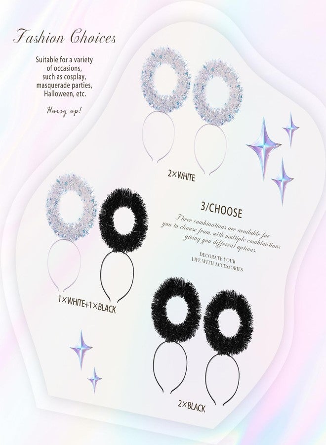 MehelloFeather Feather Headband for Women Feather Fascinator Headband Cocktail Wedding Party, Black - Image 4