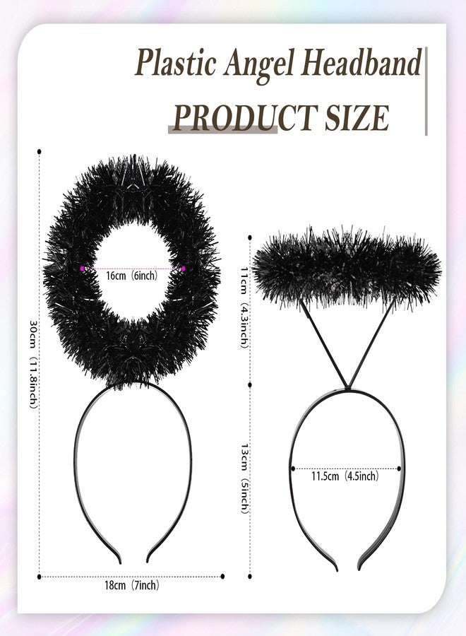 MehelloFeather Feather Headband for Women Feather Fascinator Headband Cocktail Wedding Party, Black - Image 2