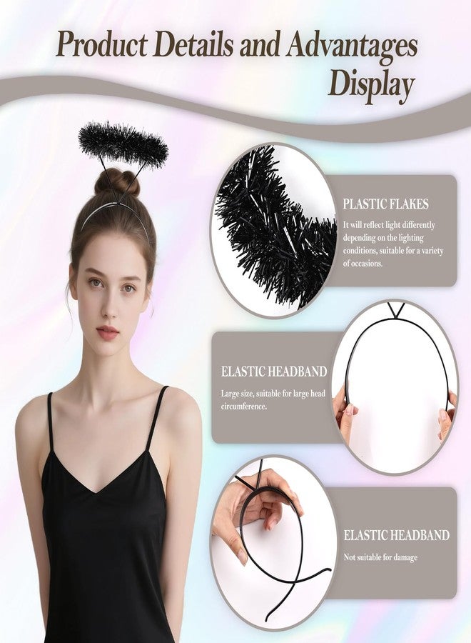 MehelloFeather Feather Headband for Women Feather Fascinator Headband Cocktail Wedding Party, Black - Image 3