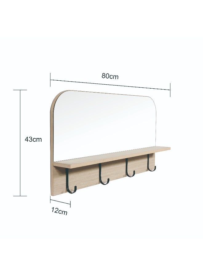 Migue home Frameless Wall Mirror, Modern Decorative Mirror For Living Room, Bedroom, Bathroom & Entryway - Size 43cm x 80 cm x 11 cm - Image 2