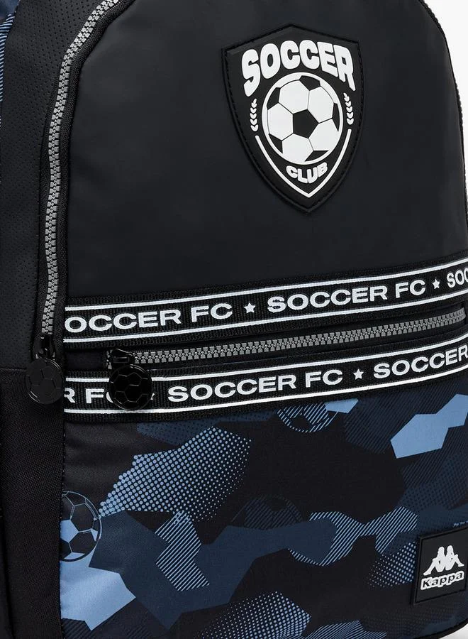 Kappa BLACK Printed School Backpack For Kids 13+ Years With Cushioned Straps for Men | Best Price UAE