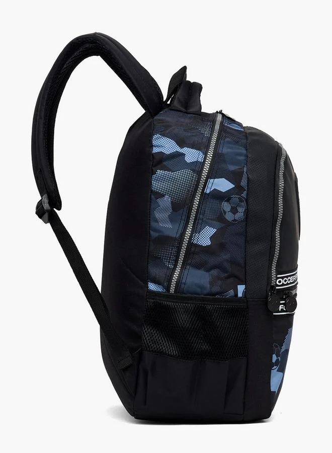 Kappa BLACK Printed School Backpack For Kids 13+ Years With Cushioned Straps for Men | Best Price UAE