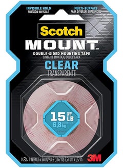 Mount Clear Tape 1 In X 60 In 2.54Cm X 1.52M 1 Roll Pack Holds 6.8 Kg Whole Roll Transparent Color Multi Surface Easy To Use No Tools Double Sided Adhesive Tape - pzsku/ZFCADFA47856A89CF523AZ/45/_/1740917189/14cee552-4180-4c6e-a2e3-617c0704f7e3