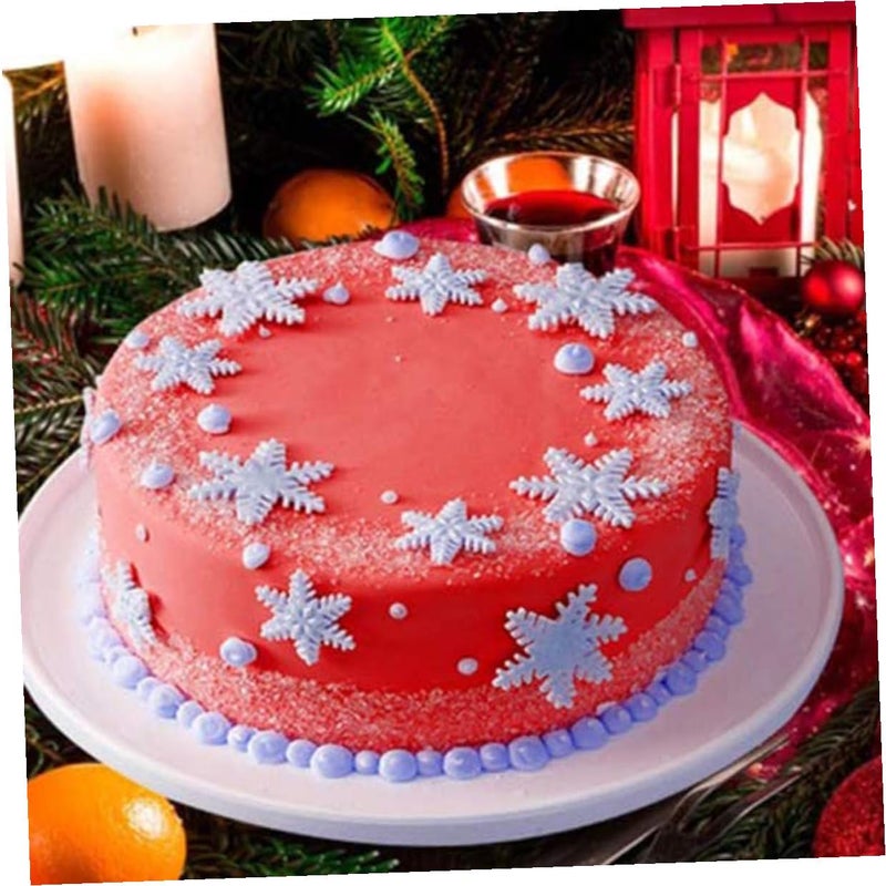 Christmas Snowflake Cookie Cutters Set 6pcs Silicone Embossing Molds Baking Tools - Image 5