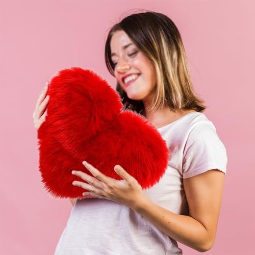 ascension Heart Shape Cushion Pillow Valentine Gift for Girlfriend Boyfriend Couples Husband and Wife Valentine's Day Love Pillow Valentine Week Gift Item (12"X12") - Image 2
