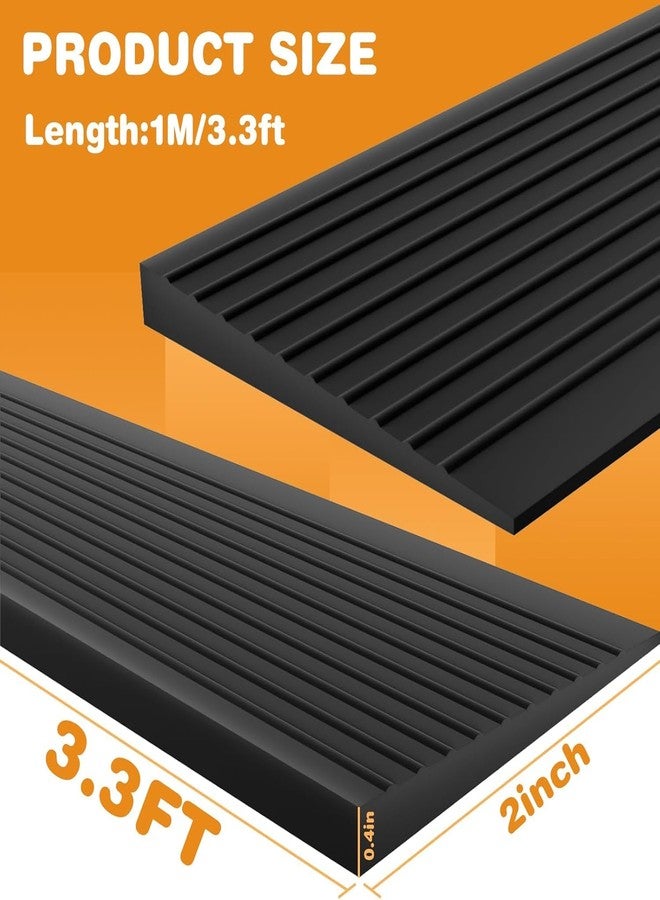 Delzon 1 Meter Self Adhesive Non-Slip Wheelchair Ramp, Portable Mobility Scooter Ramps for Doorways, Steps, Stairs Tape for Doorways, Driveways - (1CM Hight) - Image 2