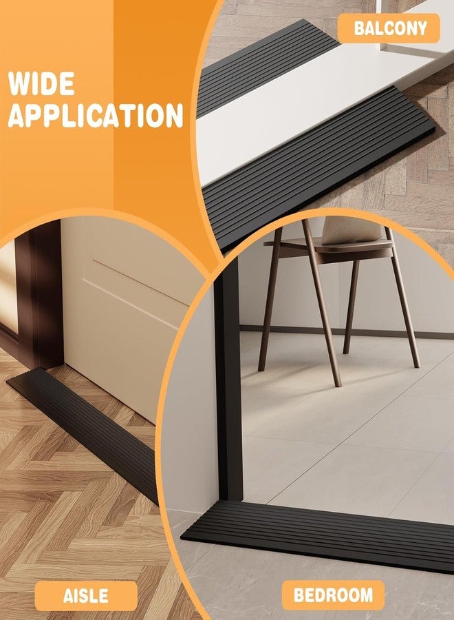 Delzon 1 Meter Self Adhesive Non-Slip Wheelchair Ramp, Portable Mobility Scooter Ramps for Doorways, Steps, Stairs Tape for Doorways, Driveways - (1CM Hight) - Image 4