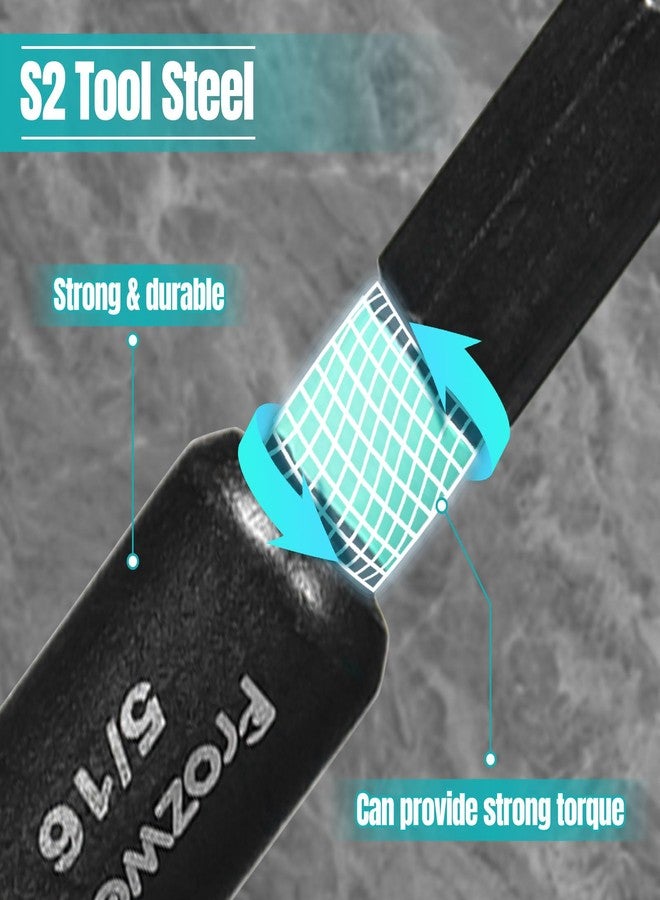 Prozwee 1/4"& 5/16"& 3/8" Hex Nut Driver with Saw-Tooth,1/4" Hex Quick Change Shank,Patented Design Sawtooth for Remove Sealant and Stubborn Oil Dirt On the Surface Of The Nut, etc. - Image 4