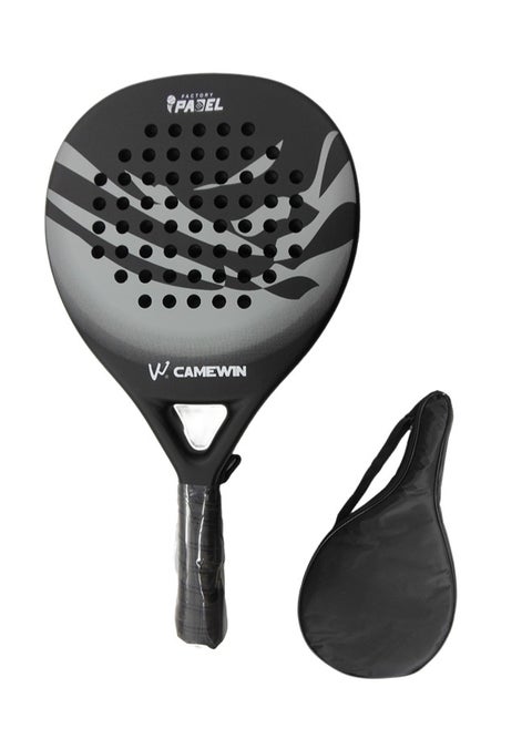 Padel Racket Paddle Racquet Carbon Fiber Light EVA Core Memory Foam Tennis Racquet Paddle For Sport Exercise Workouts Entertainment