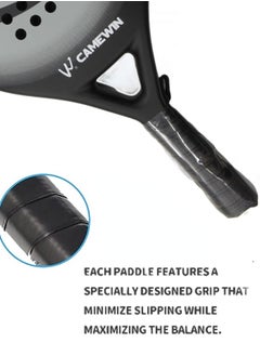 CAMEWIN Padel Racket Paddle Racquet Carbon Fiber Light EVA Core Memory Foam Tennis Racquet Paddle For Sport Exercise Workouts Entertainment  - Image 3