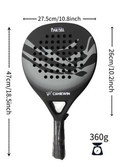 CAMEWIN Padel Racket Paddle Racquet Carbon Fiber Light EVA Core Memory Foam Tennis Racquet Paddle For Sport Exercise Workouts Entertainment  - Image 4