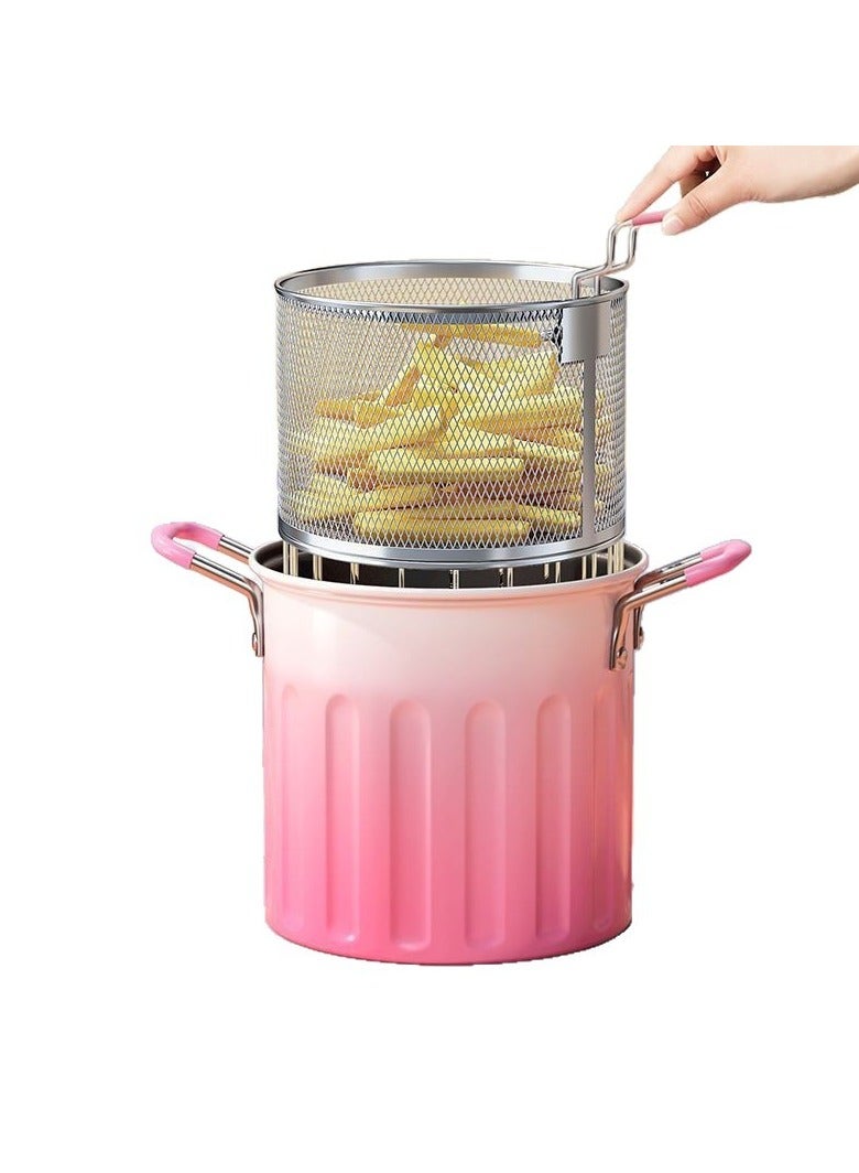 عام قلاية منزلية متعددة الوظائف، توفر الزيت وتمنع الترشّح، مثالية لقلي البطاطس، سلق المعكرونة، وشيّ الشوايات. - Image 1