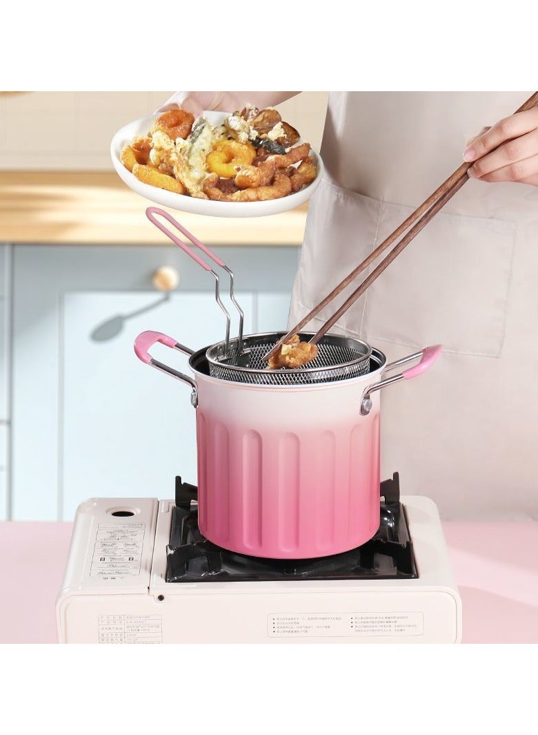 عام قلاية منزلية متعددة الوظائف، توفر الزيت وتمنع الترشّح، مثالية لقلي البطاطس، سلق المعكرونة، وشيّ الشوايات. - Image 3