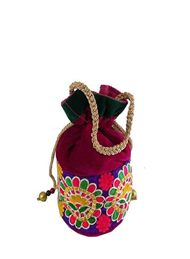 Brown Leaf Designer Potli Bag for Women Ladies girls - Image 3
