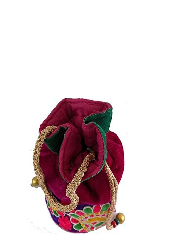 Brown Leaf Designer Potli Bag for Women Ladies girls - Image 2