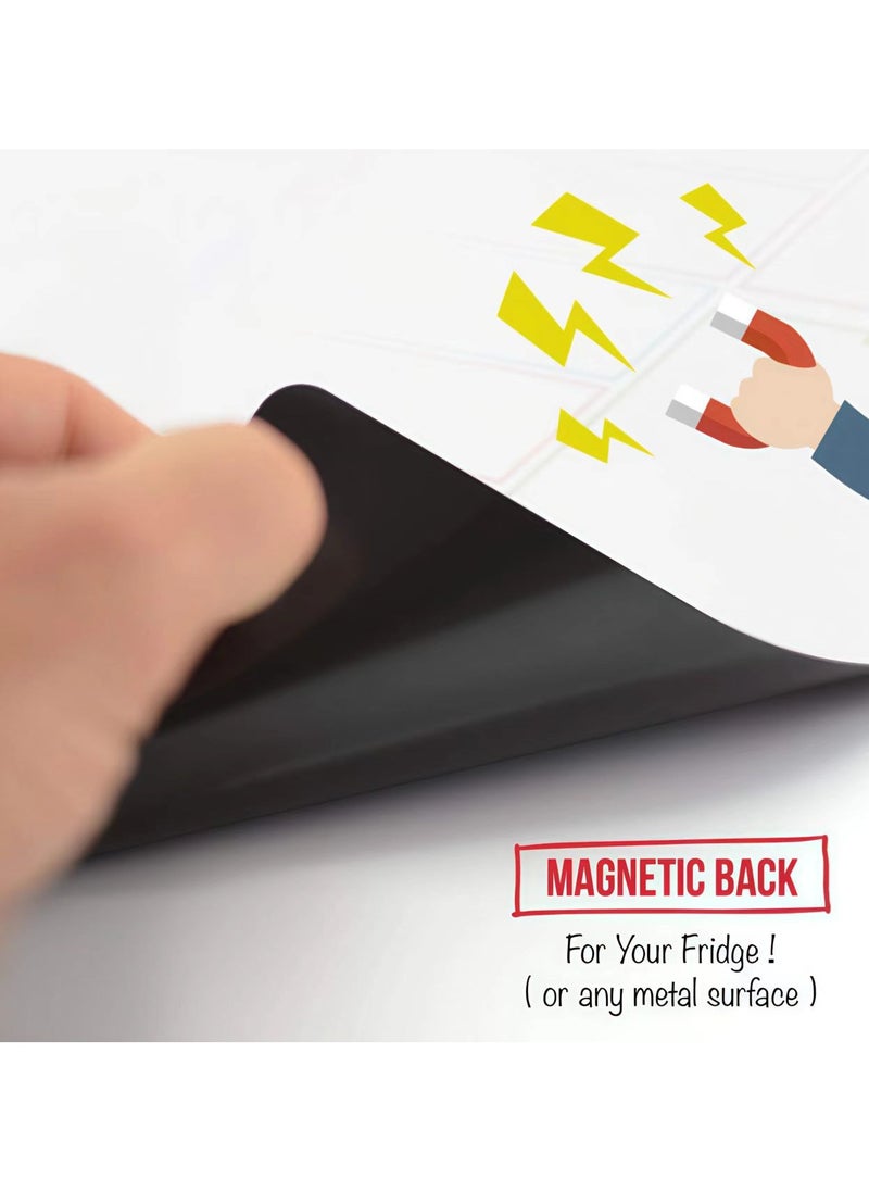 Gasin - Magnetic Soft Whiteboard – Thickened Self-Adhesive Blackboard Wall Sticker with 3 Pens & 1 Eraser, Reusable for Household, Children's Drawing, Office Writing, and School Learning - Image 1