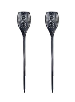 Y&D 2-Piece LED Solar Post Light Set Black 13x14cm  - Image 1
