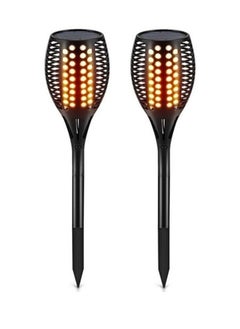 Y&D 2-Piece LED Solar Post Light Set Black 13x14cm  - Image 2