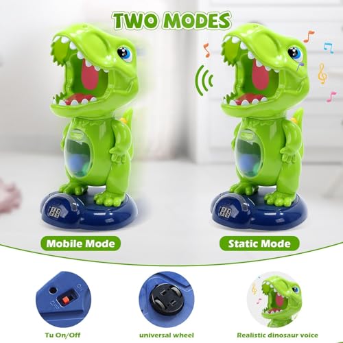 EagleStone Movable Dinosaur Shooting Toys for KidsElectronic Target Shooting Games with 2 Pump Gun48 Balls Party Favor Toys with Score Record LED Sound Dino Toys Gift for Boys and Girls - Image 5