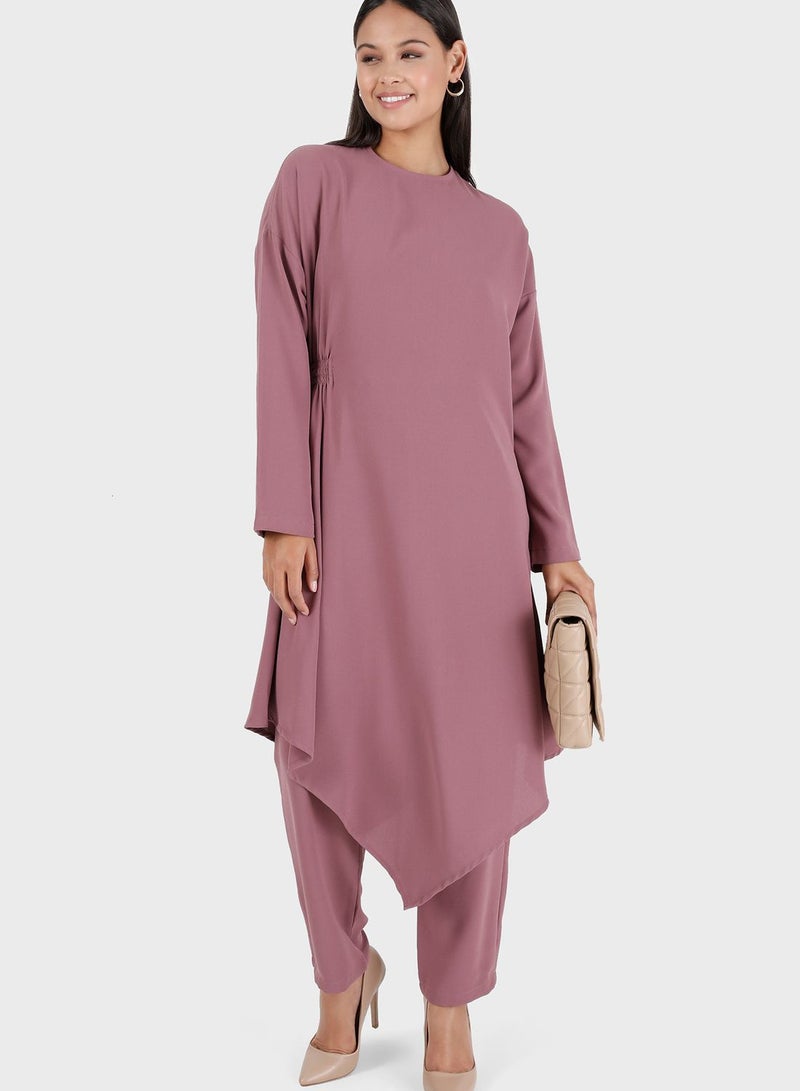 Modanisa Pocket Detail Tunic & Pants Set - Image 3