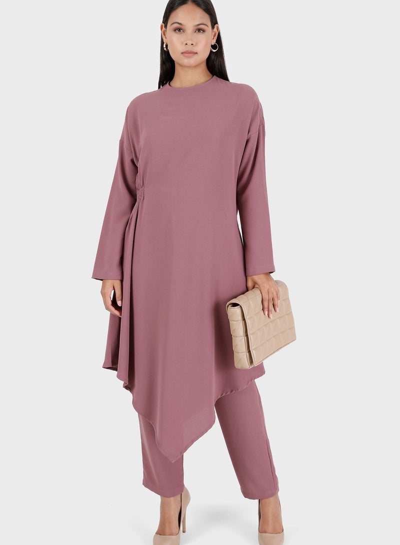 Modanisa Pocket Detail Tunic & Pants Set - Image 5