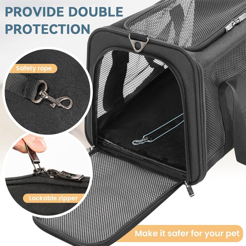 Petsfit Cat and Dog Transport Bag, Foldable Cat Transport Box, Dog Bag, Breathable Flight Bag for Pets in the Car, Plane or on the Train - Image 4