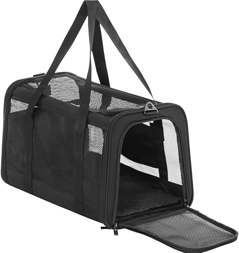 Petsfit Cat and Dog Transport Bag, Foldable Cat Transport Box, Dog Bag, Breathable Flight Bag for Pets in the Car, Plane or on the Train - Image 1